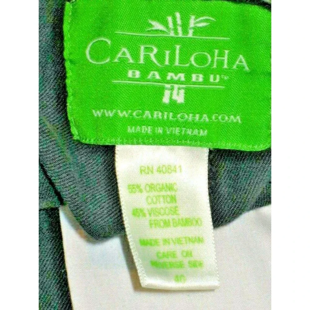 Mens Caraloha Bambu Navy Flat Front Cotton Blend Casual Shorts sz 40x7